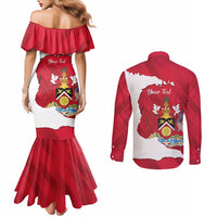 Personalized Trinidad and Tobago Independence Day Couples Matching Mermaid Dress and Long Sleeve Button Shirt August 31st Proud - Wonder Print Shop