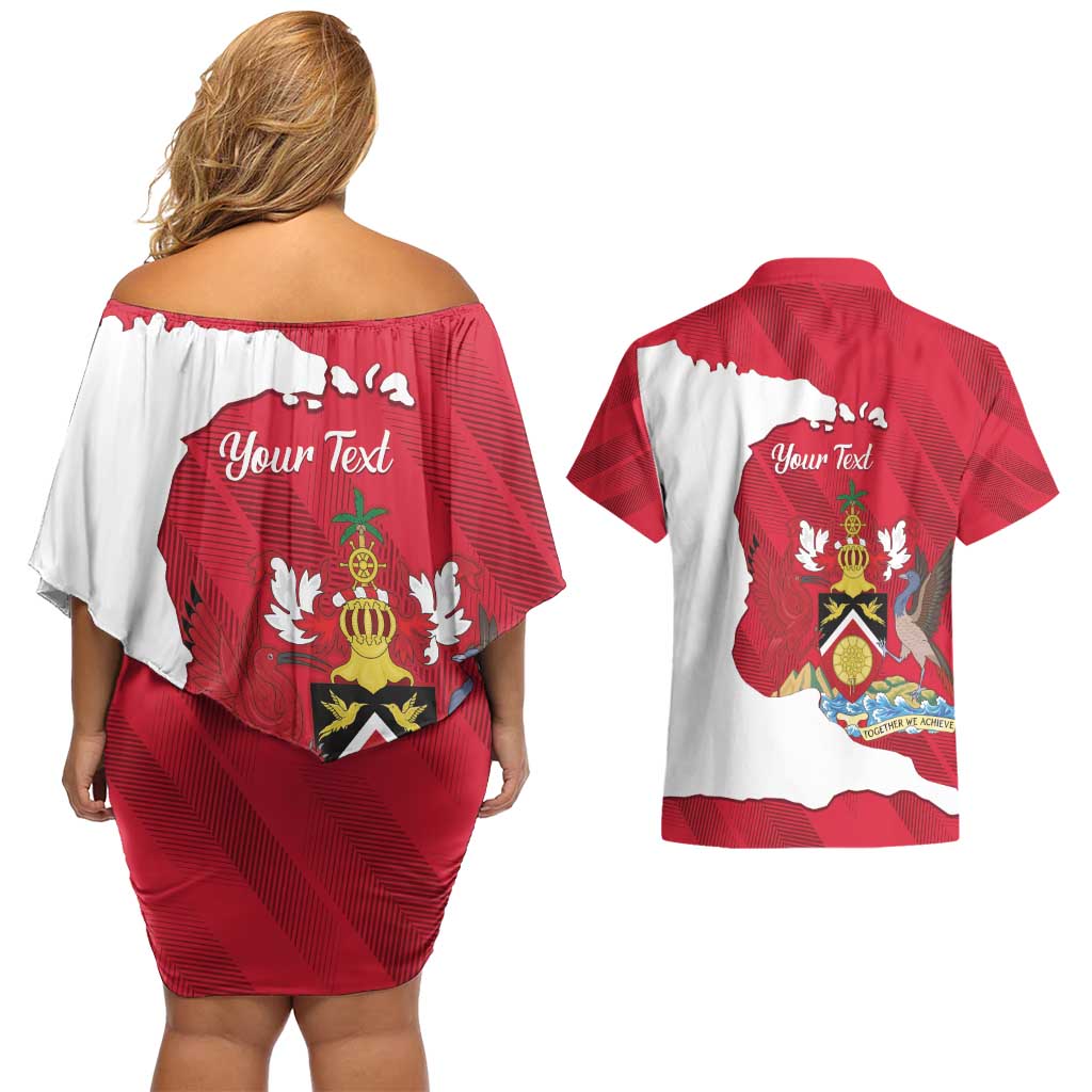 Personalized Trinidad and Tobago Independence Day Couples Matching Off Shoulder Short Dress and Hawaiian Shirt August 31st Proud - Wonder Print Shop