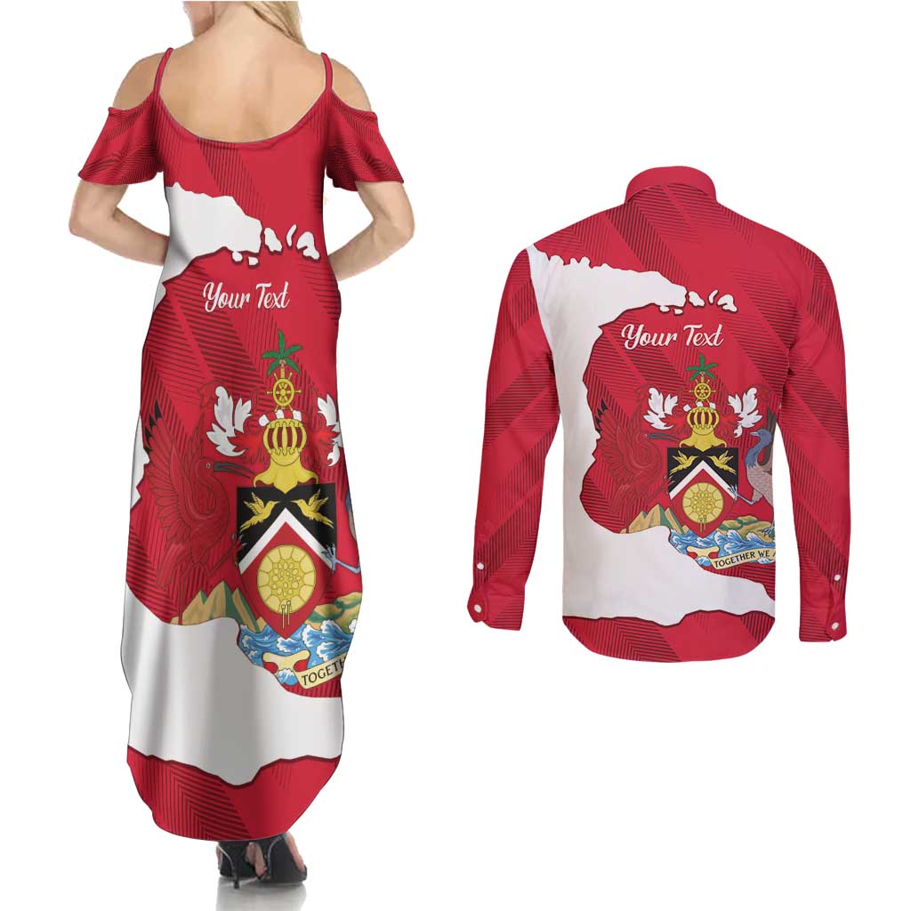 Personalized Trinidad and Tobago Independence Day Couples Matching Summer Maxi Dress and Long Sleeve Button Shirt August 31st Proud - Wonder Print Shop