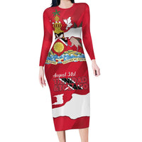 Personalized Trinidad and Tobago Independence Day Family Matching Long Sleeve Bodycon Dress and Hawaiian Shirt August 31st Proud - Wonder Print Shop