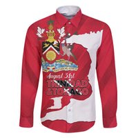 Personalized Trinidad and Tobago Independence Day Family Matching Off The Shoulder Long Sleeve Dress and Hawaiian Shirt August 31st Proud - Wonder Print Shop