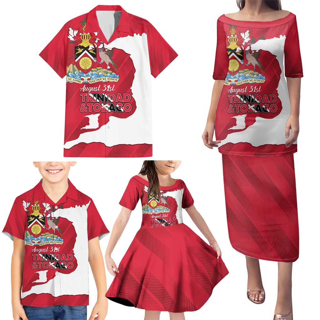 Personalized Trinidad and Tobago Independence Day Family Matching Puletasi and Hawaiian Shirt August 31st Proud - Wonder Print Shop