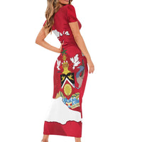 Personalized Trinidad and Tobago Independence Day Family Matching Short Sleeve Bodycon Dress and Hawaiian Shirt August 31st Proud - Wonder Print Shop