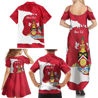 Personalized Trinidad and Tobago Independence Day Family Matching Summer Maxi Dress and Hawaiian Shirt August 31st Proud - Wonder Print Shop