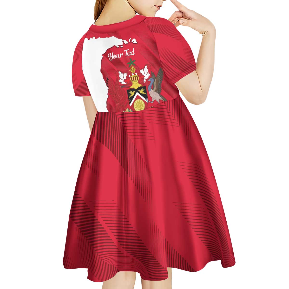 Personalized Trinidad and Tobago Independence Day Kid Short Sleeve Dress August 31st Proud - Wonder Print Shop