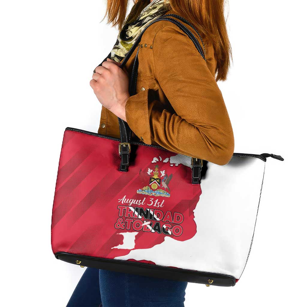 Trinidad and Tobago Independence Day Leather Tote Bag August 31st Proud - Wonder Print Shop