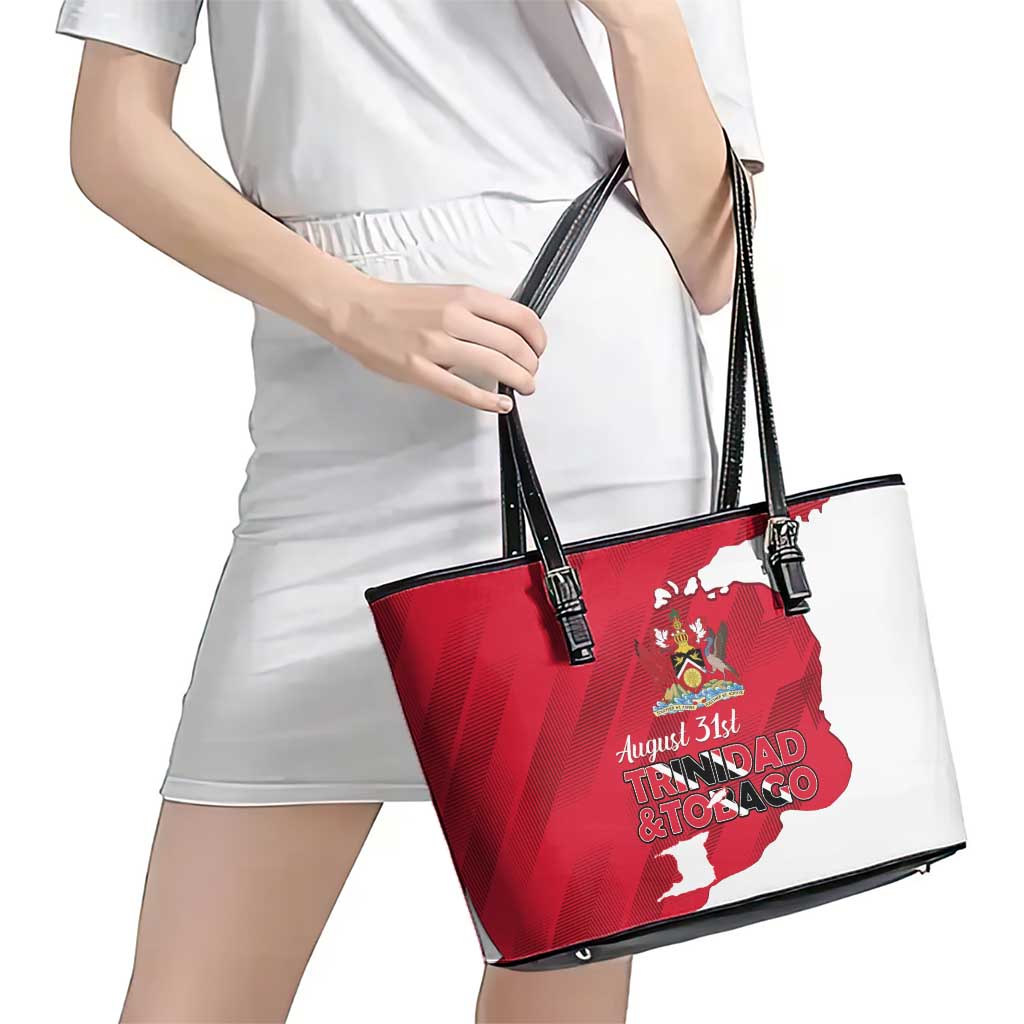 Trinidad and Tobago Independence Day Leather Tote Bag August 31st Proud - Wonder Print Shop