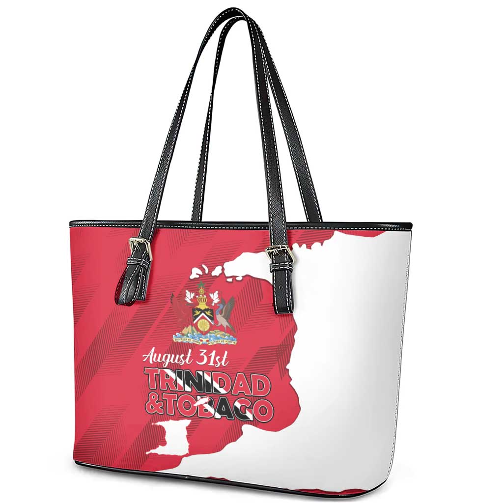 Trinidad and Tobago Independence Day Leather Tote Bag August 31st Proud - Wonder Print Shop