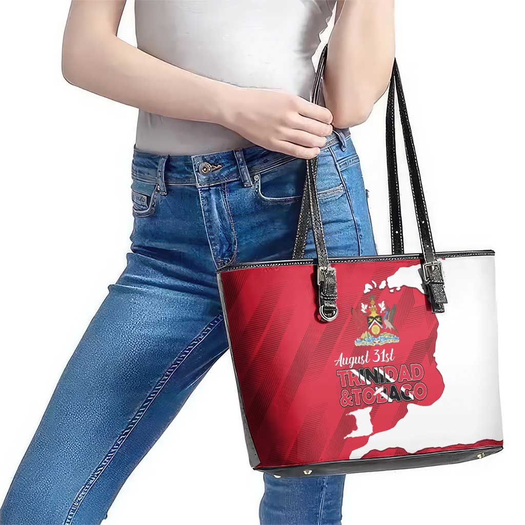 Trinidad and Tobago Independence Day Leather Tote Bag August 31st Proud - Wonder Print Shop