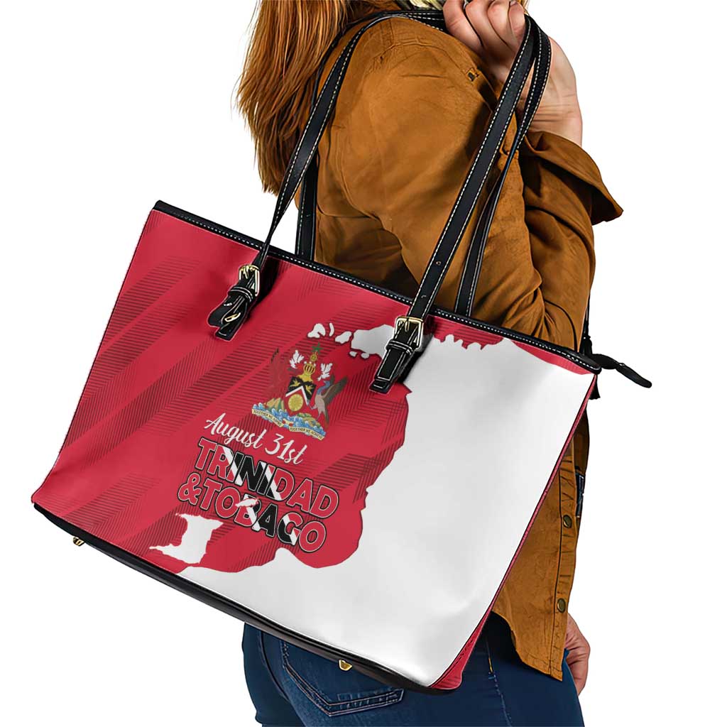Trinidad and Tobago Independence Day Leather Tote Bag August 31st Proud - Wonder Print Shop