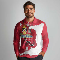 Personalized Trinidad and Tobago Independence Day Long Sleeve Polo Shirt August 31st Proud - Wonder Print Shop