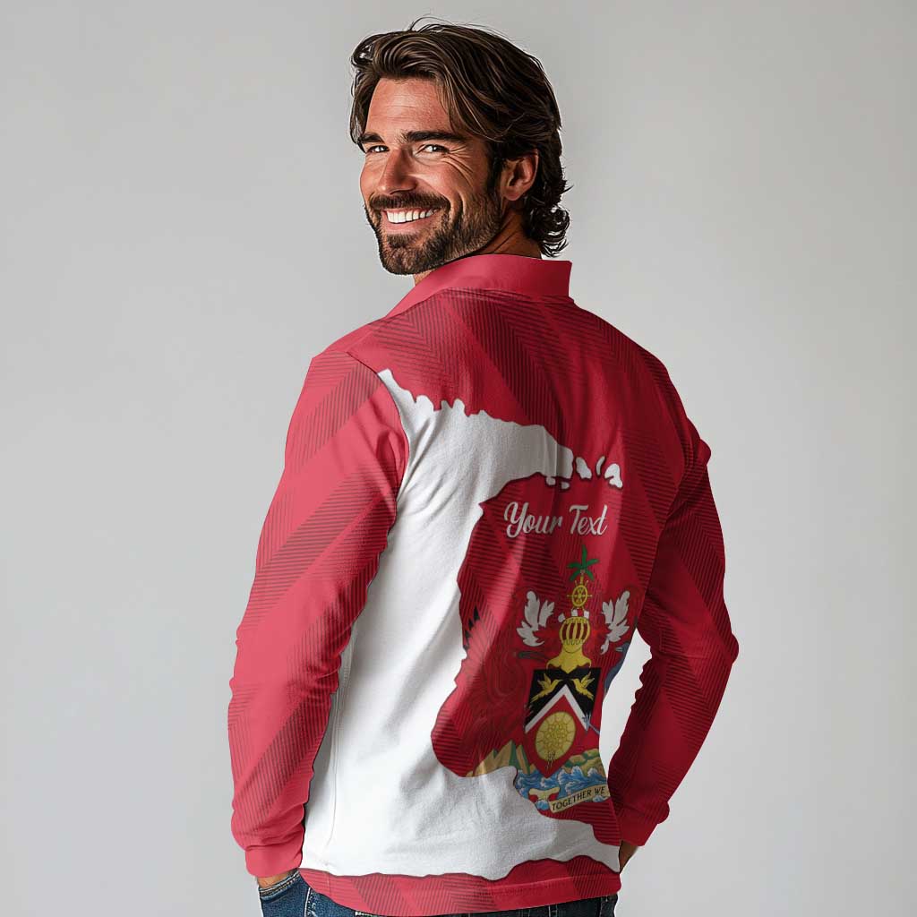 Personalized Trinidad and Tobago Independence Day Long Sleeve Polo Shirt August 31st Proud - Wonder Print Shop