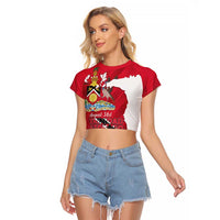Personalized Trinidad and Tobago Independence Day Raglan Cropped T Shirt August 31st Proud - Wonder Print Shop