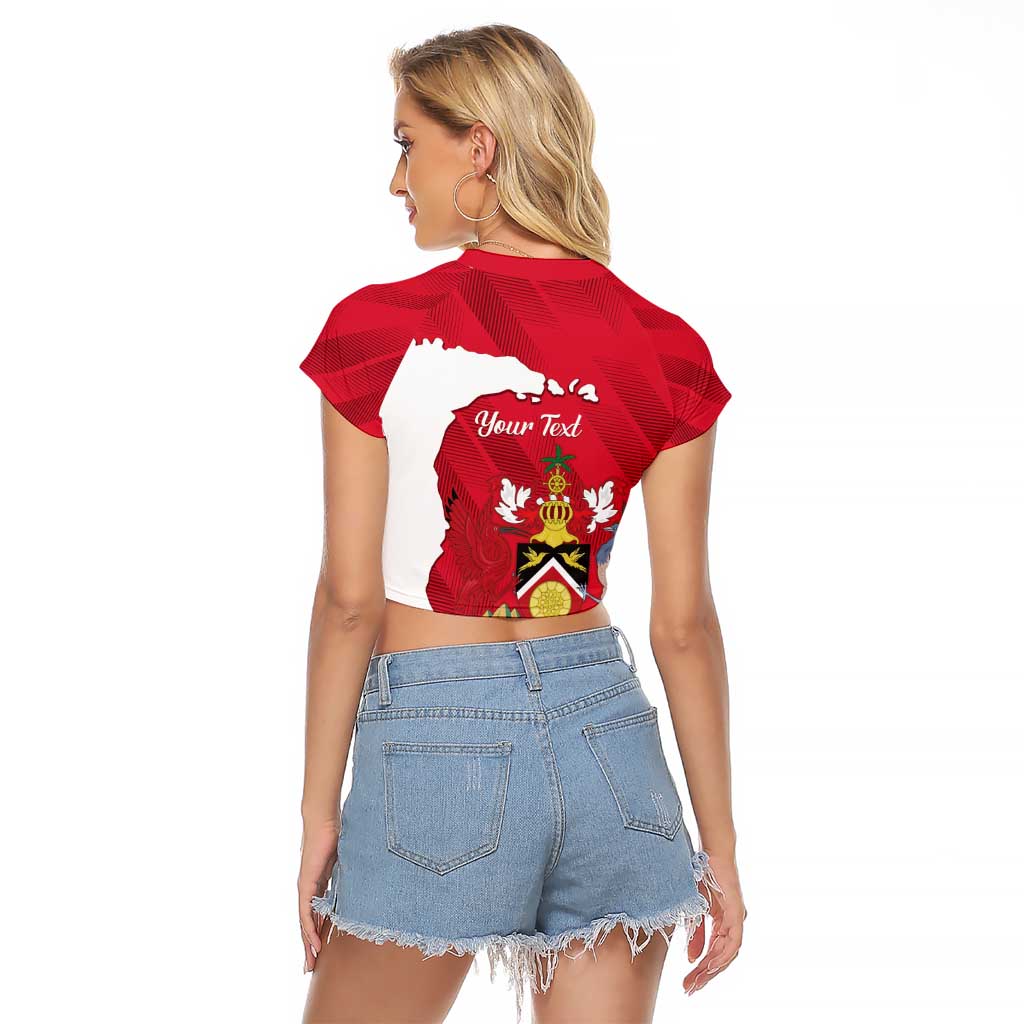 Personalized Trinidad and Tobago Independence Day Raglan Cropped T Shirt August 31st Proud - Wonder Print Shop