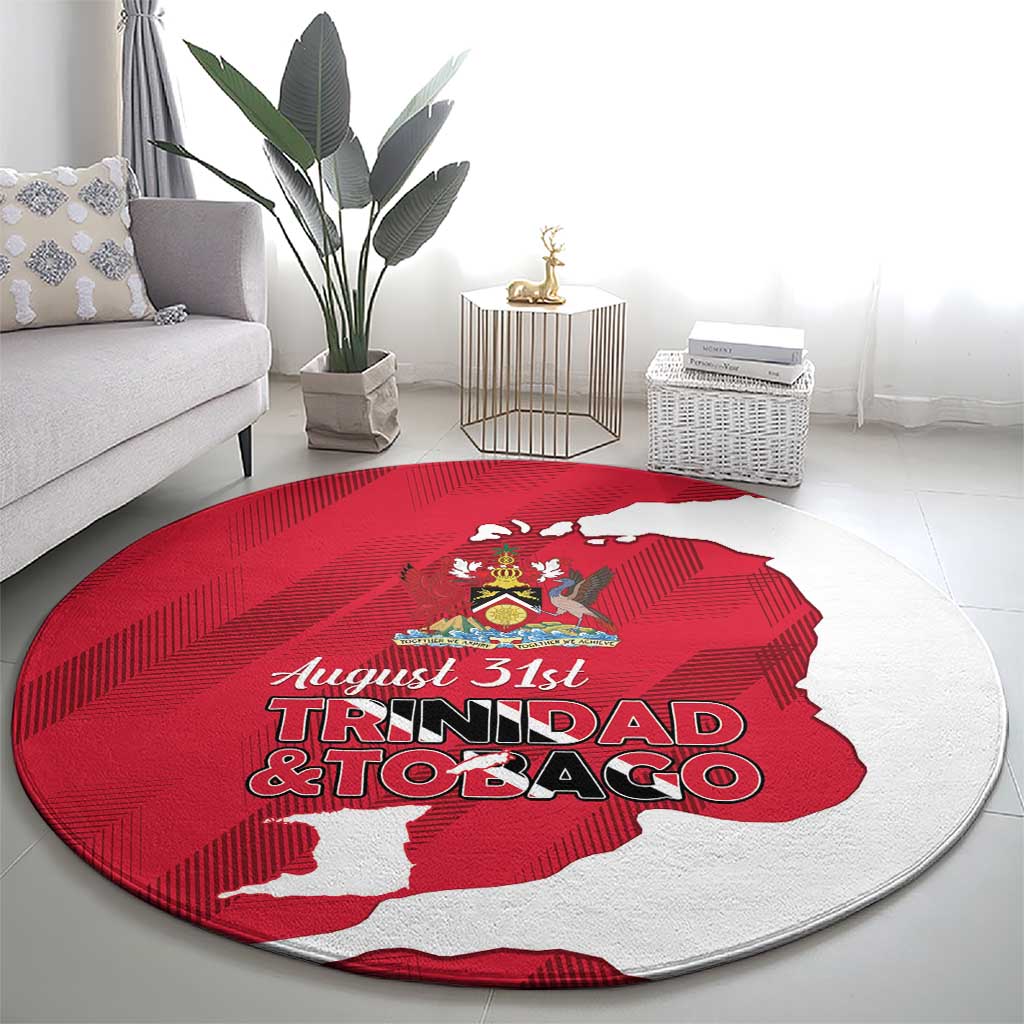 Trinidad and Tobago Independence Day Round Carpet August 31st Proud - Wonder Print Shop