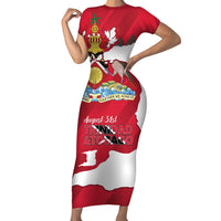 Personalized Trinidad and Tobago Independence Day Short Sleeve Bodycon Dress August 31st Proud - Wonder Print Shop
