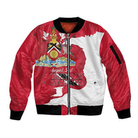 Personalized Trinidad and Tobago Independence Day Sleeve Zip Bomber Jacket August 31st Proud - Wonder Print Shop