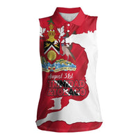 Personalized Trinidad and Tobago Independence Day Women Sleeveless Polo Shirt August 31st Proud - Wonder Print Shop