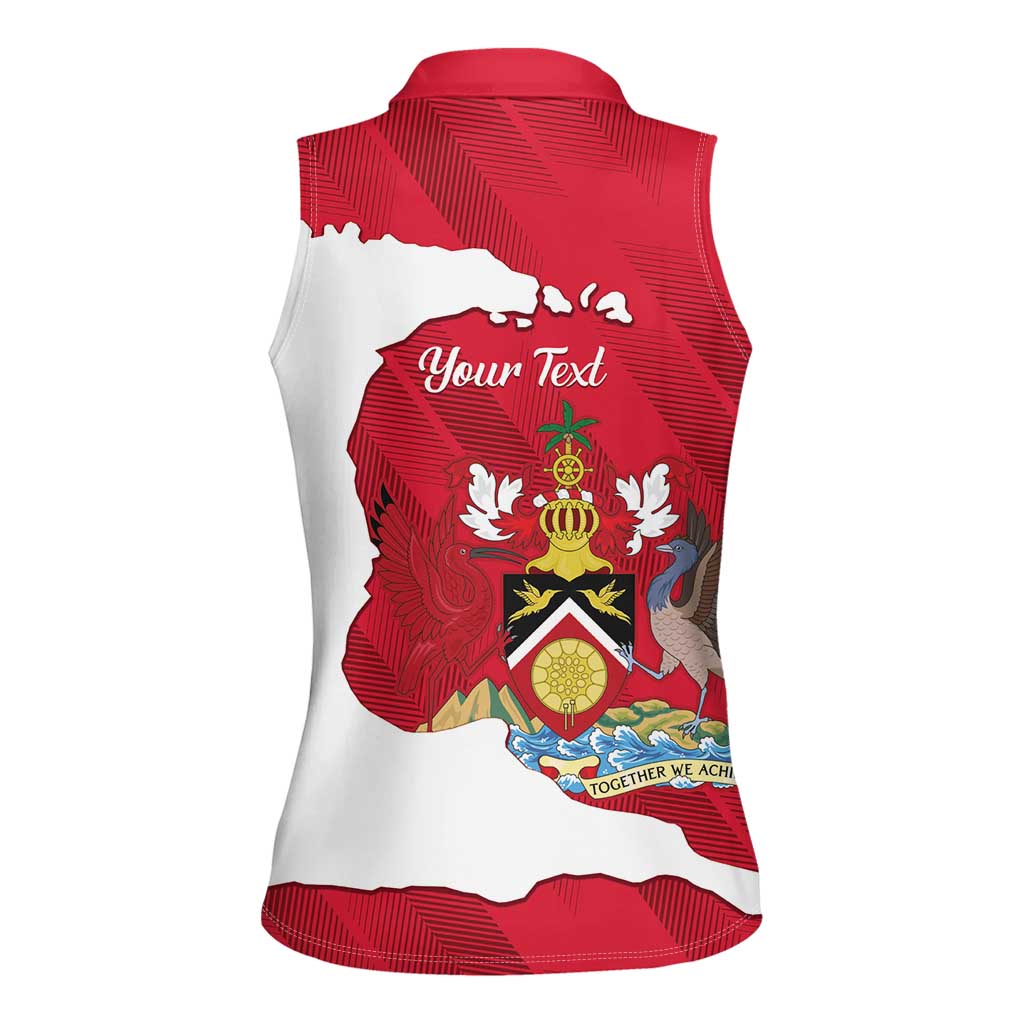 Personalized Trinidad and Tobago Independence Day Women Sleeveless Polo Shirt August 31st Proud - Wonder Print Shop