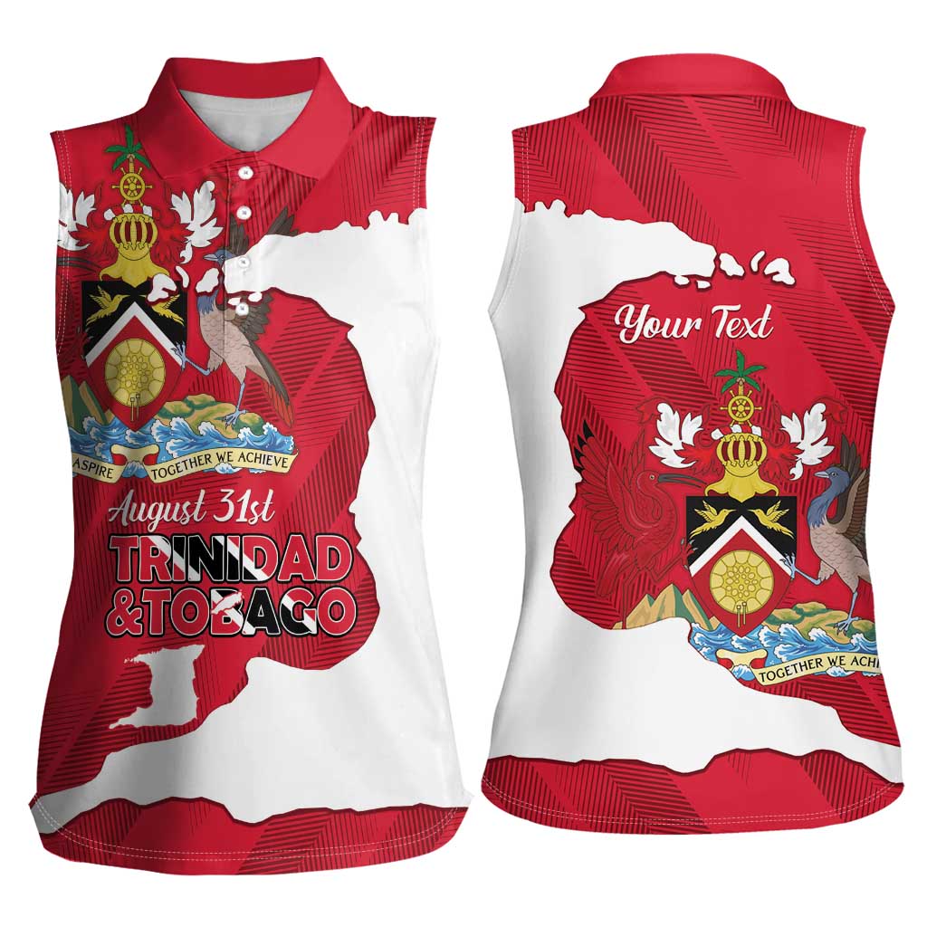 Personalized Trinidad and Tobago Independence Day Women Sleeveless Polo Shirt August 31st Proud - Wonder Print Shop