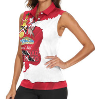 Personalized Trinidad and Tobago Independence Day Women Sleeveless Polo Shirt August 31st Proud - Wonder Print Shop