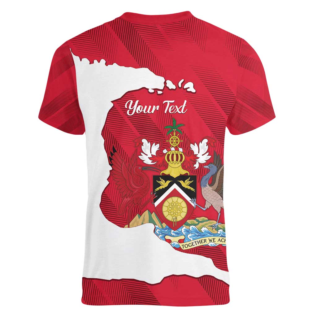 Personalized Trinidad and Tobago Independence Day Women V-Neck T-Shirt August 31st Proud - Wonder Print Shop