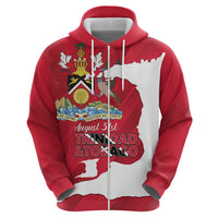Personalized Trinidad and Tobago Independence Day Zip Hoodie August 31st Proud - Wonder Print Shop