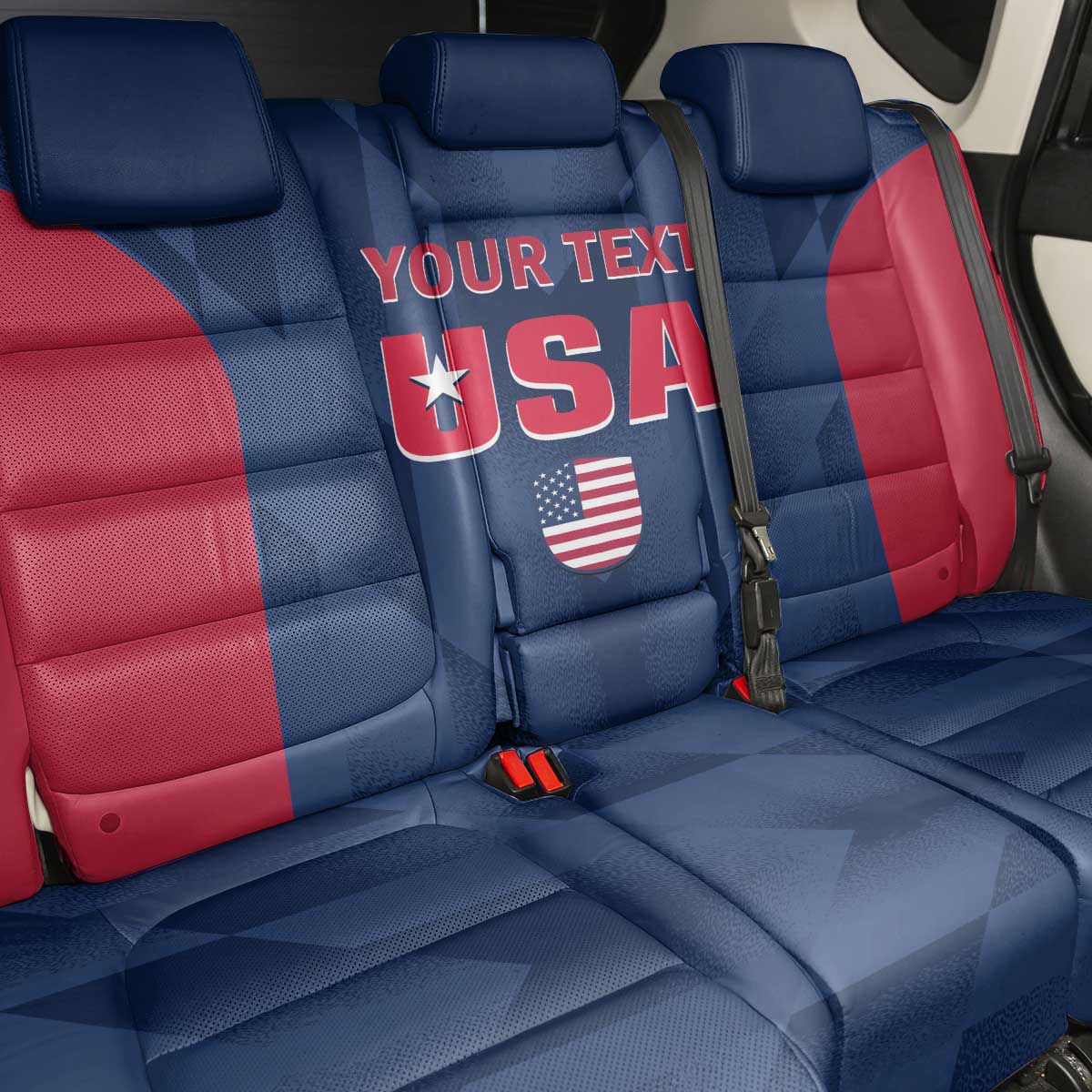 Custom USA Cricket Back Car Seat Cover Go United States Simple Version - Wonder Print Shop