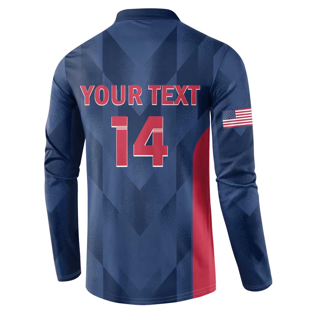 Custom USA Cricket Button Sweatshirt Go United States Simple Version - Wonder Print Shop