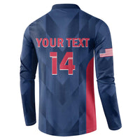 Custom USA Cricket Button Sweatshirt Go United States Simple Version - Wonder Print Shop