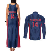 Custom USA Cricket Couples Matching Tank Maxi Dress and Long Sleeve Button Shirt Go United States Simple Version - Wonder Print Shop
