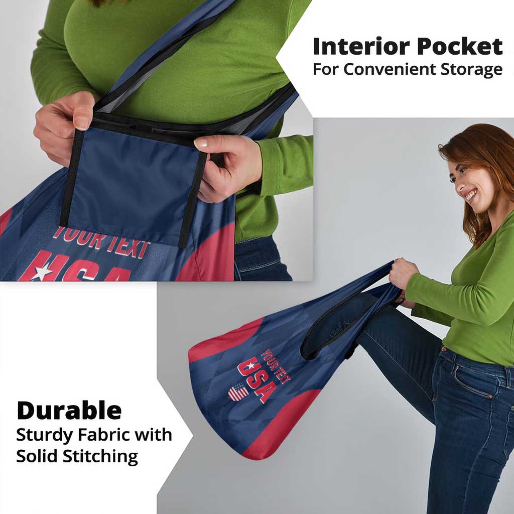 Custom USA Cricket Grocery Bag Go United States Simple Version