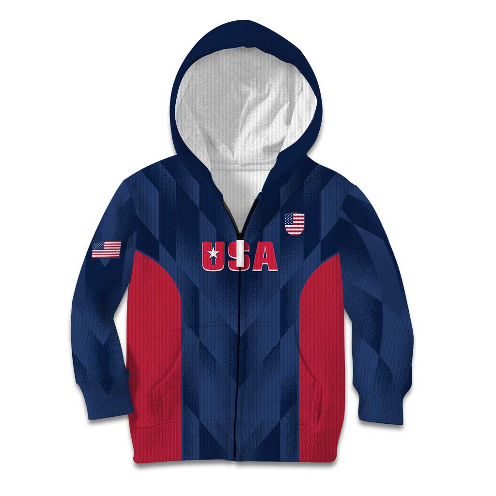 Custom USA Cricket Kid Hoodie Go United States Simple Version - Wonder Print Shop