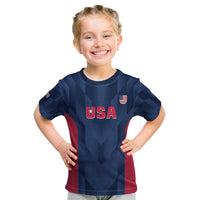 Custom USA Cricket Kid T Shirt Go United States Simple Version - Wonder Print Shop