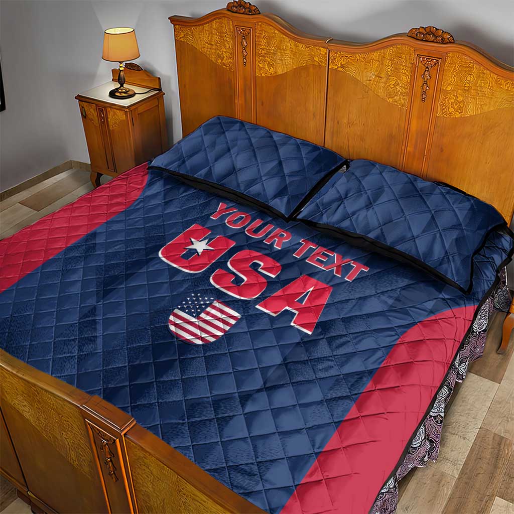 Custom USA Cricket Quilt Bed Set Go United States Simple Version - Wonder Print Shop