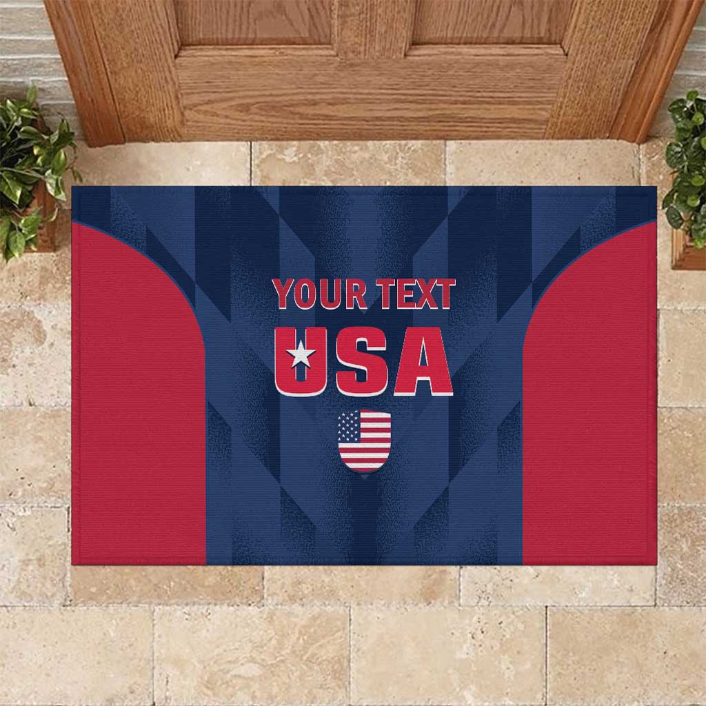 Custom USA Cricket Rubber Doormat Go United States Simple Version - Wonder Print Shop
