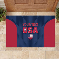 Custom USA Cricket Rubber Doormat Go United States Simple Version - Wonder Print Shop