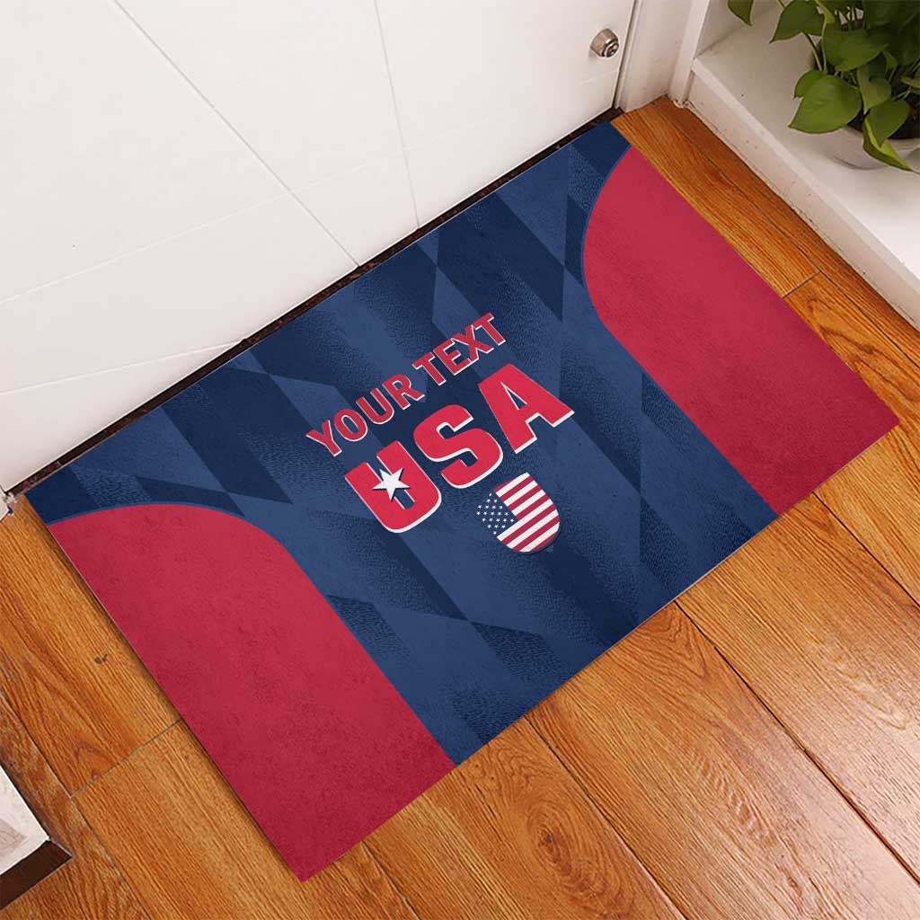 Custom USA Cricket Rubber Doormat Go United States Simple Version - Wonder Print Shop