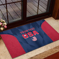 Custom USA Cricket Rubber Doormat Go United States Simple Version - Wonder Print Shop