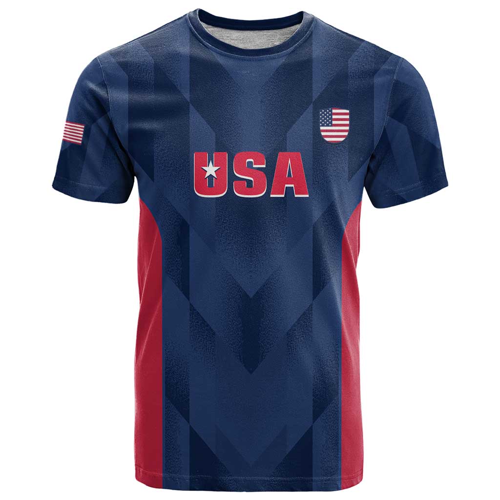 Custom USA Cricket T Shirt Go United States Simple Version - Wonder Print Shop
