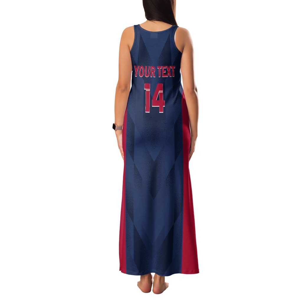 Custom USA Cricket Tank Maxi Dress Go United States Simple Version - Wonder Print Shop