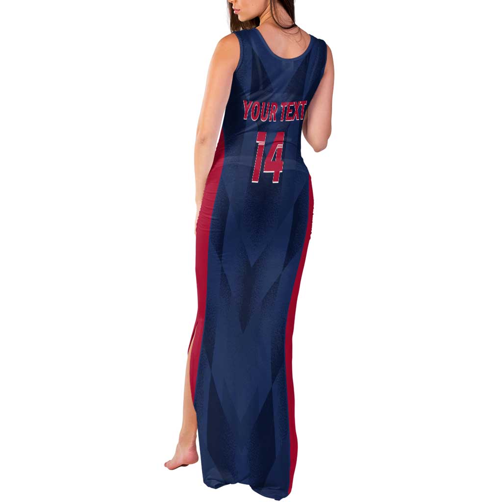 Custom USA Cricket Tank Maxi Dress Go United States Simple Version - Wonder Print Shop