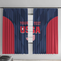 Custom USA Cricket Window Curtain Go United States Simple Version - Wonder Print Shop