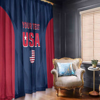 Custom USA Cricket Window Curtain Go United States Simple Version - Wonder Print Shop