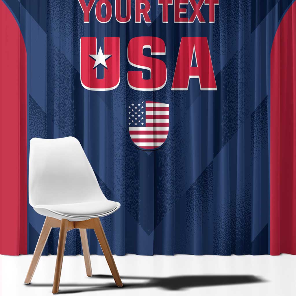 Custom USA Cricket Window Curtain Go United States Simple Version - Wonder Print Shop