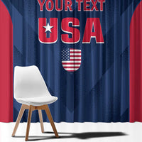 Custom USA Cricket Window Curtain Go United States Simple Version - Wonder Print Shop