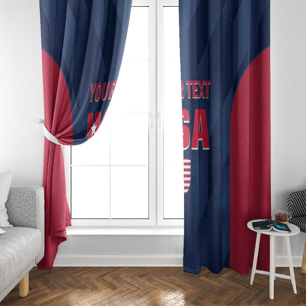 Custom USA Cricket Window Curtain Go United States Simple Version - Wonder Print Shop