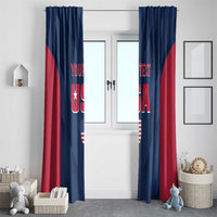 Custom USA Cricket Window Curtain Go United States Simple Version - Wonder Print Shop
