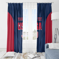 Custom USA Cricket Window Curtain Go United States Simple Version - Wonder Print Shop