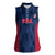 Custom USA Cricket Women Sleeveless Polo Shirt Go United States Simple Version - Wonder Print Shop